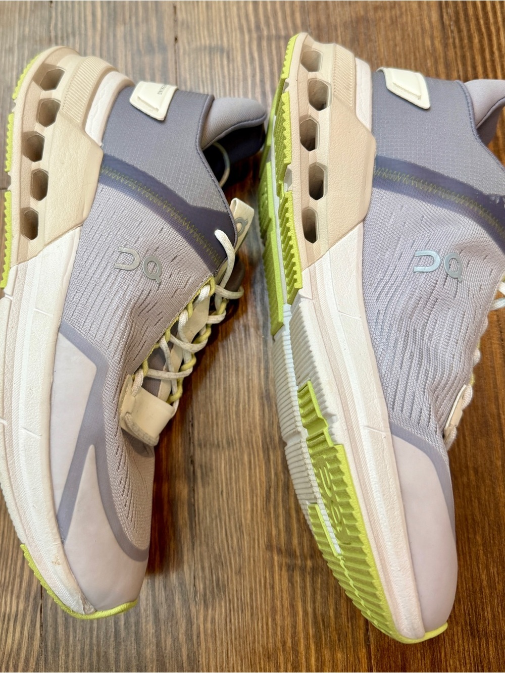 On Cloud Cloudnova Flux Women's Sneakers Gray Lavender Yellow Running Shoe Sz 7 - Picture 5 of 9